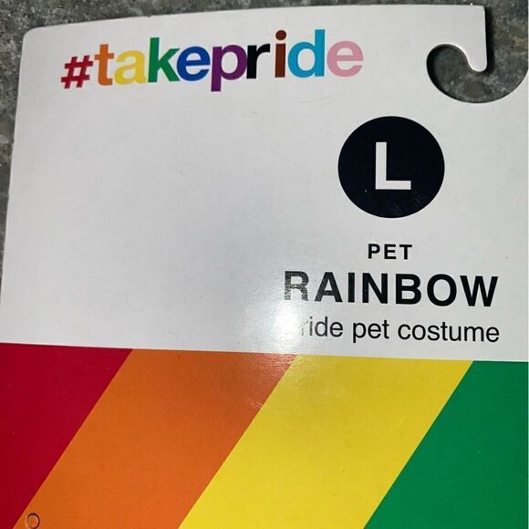 Take Pride Rainbow Side Pet Costume Large NWT - Picture 2 of 6